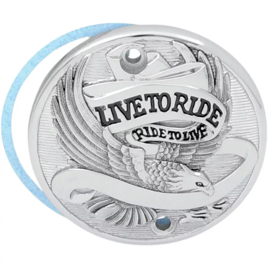 Drag Chrome Live to Ride 2 Hole Points Cover for Harley Sportster XL 86-03