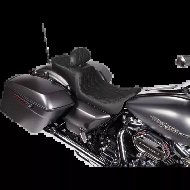 DRAG PERFORMANCE PREDATOR 2UP SEAT C/W BR HARLEY DAVIDSON BAGGER 08-23