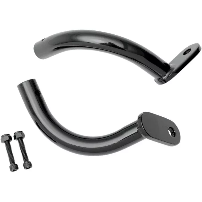Drag Rick Doss Black Saddlebag Guard Eliminator Supports Brackets Harley FLH/T 97-08