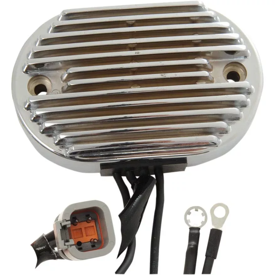 Drag Solid State Chrome Voltage Regulator Harley 01-06 Softail Repl 74540-01