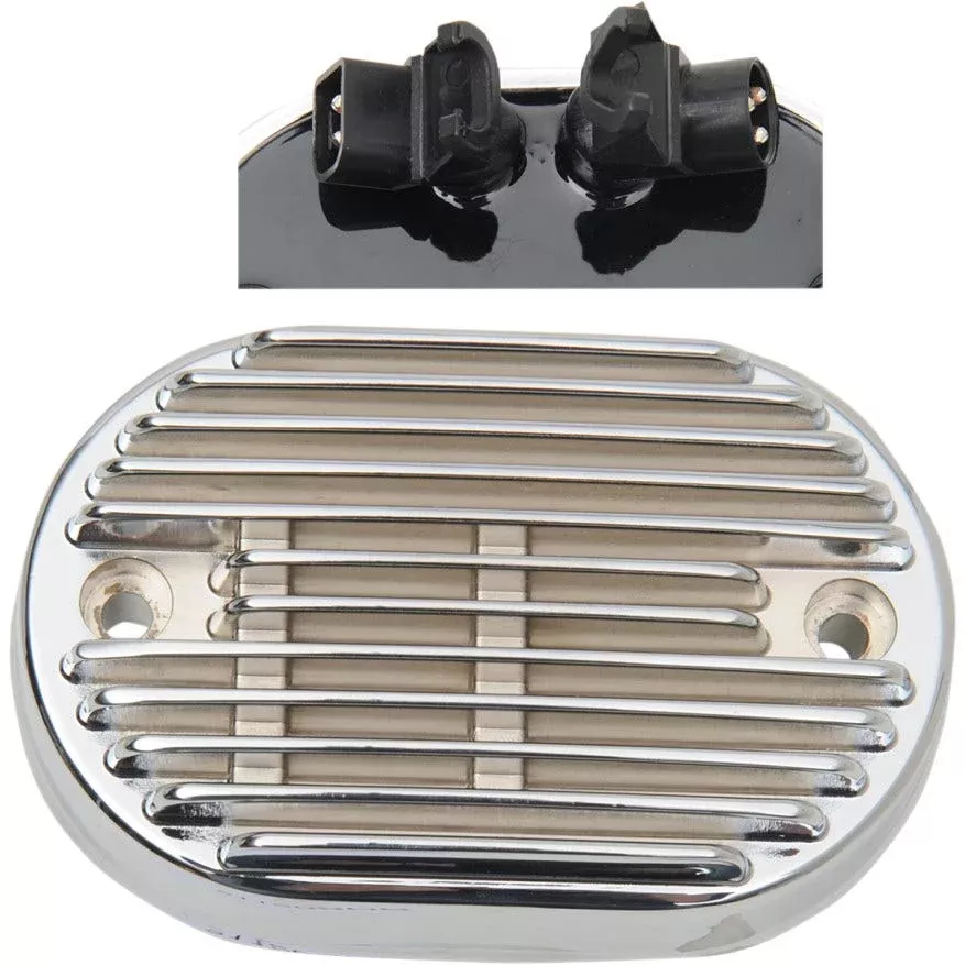 Drag Solid State Chrome Voltage Regulator Harley 11-15 Softail Repl 74540-11