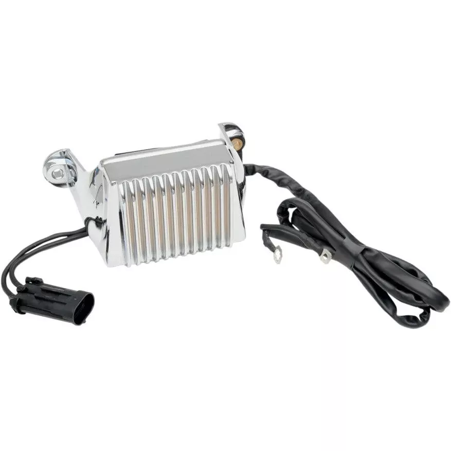 Drag Solid State Chrome Voltage Regulator Harley Touring 02-03 Repl 74505-02