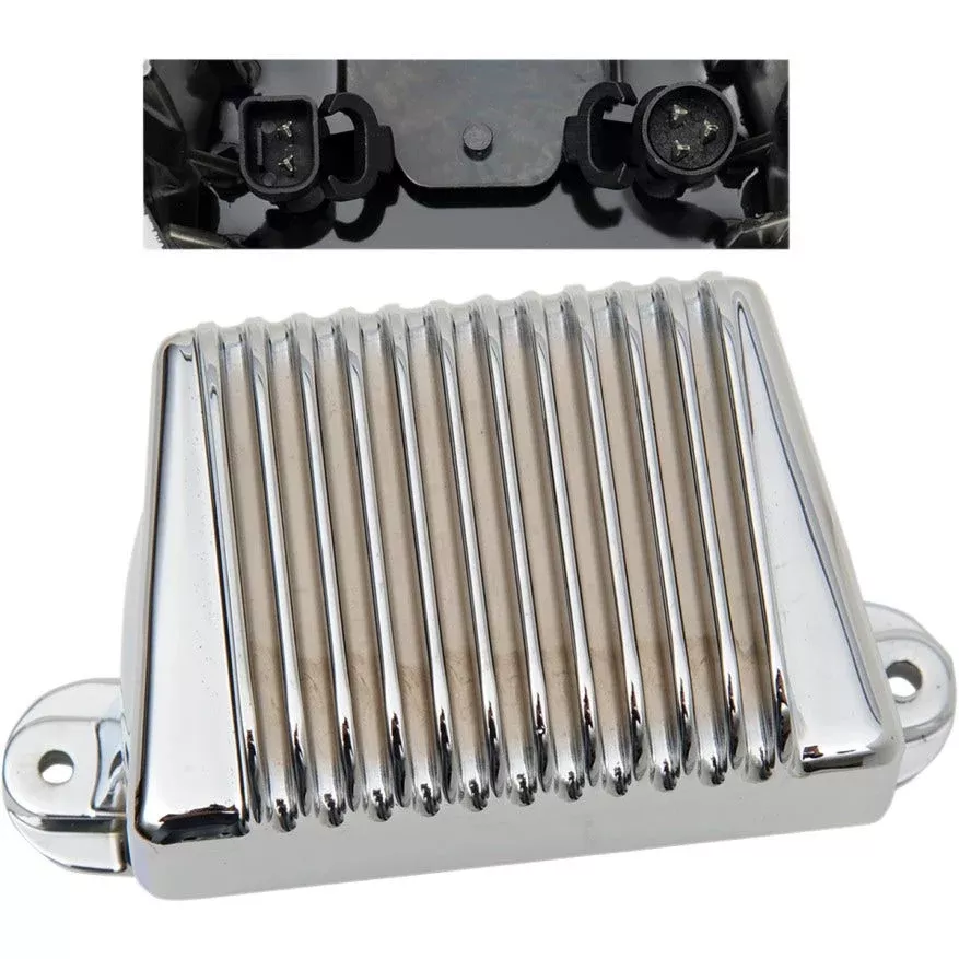 Drag Solid State Chrome Voltage Regulator Harley Touring 06-08 Repl 74505-06