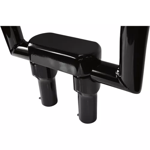 Drag Specialties 4″ Straight Handlebar Risers/Top Clamp Kit for 1.5″ Bars – Gloss Black