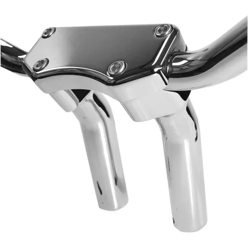 Drag Specialties 5.5" Pullback Handlebar Risers/Top Clamp Kit - Chrome