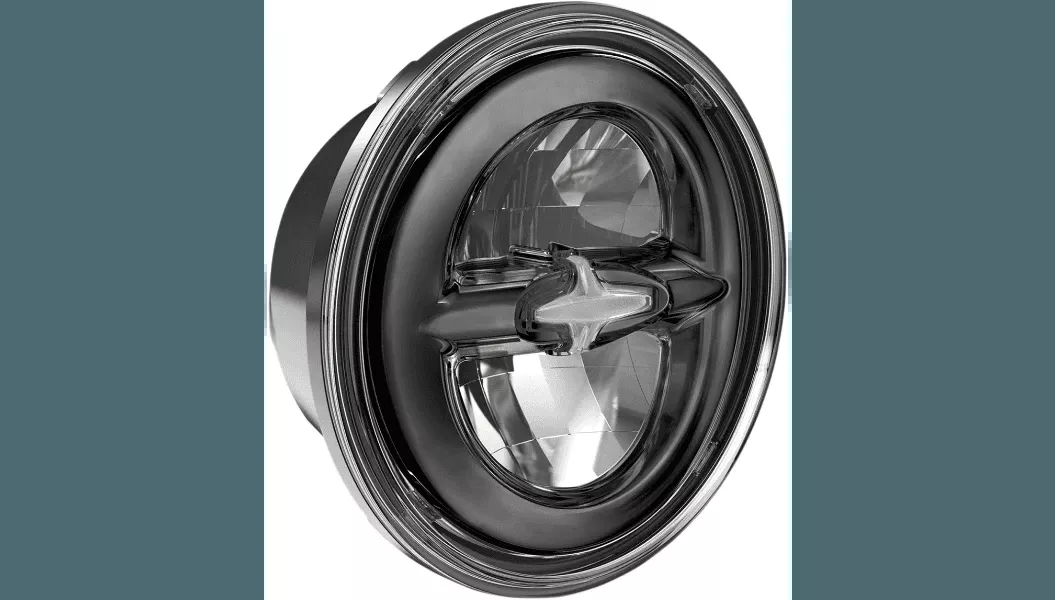 Drag Specialties 5.75" Reflector Style LED Headlamp for Harley Davidson Models - Dark Chrome