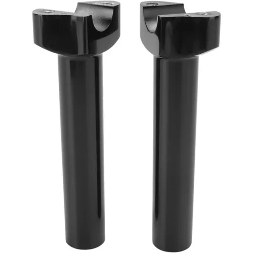 Drag Specialties 6.5" Forged Aluminum Straight Handlebar Risers - Black