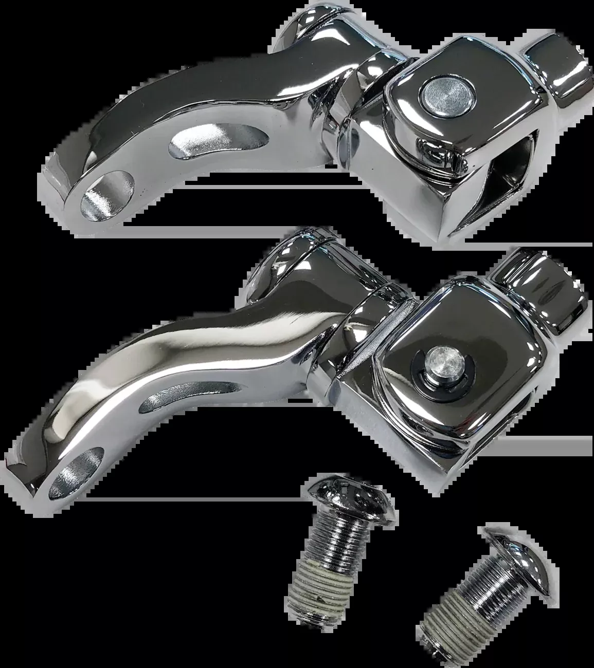 Drag Specialties Adjustable Chrome Passenger Peg Mounts 2018-2025 Harley Softail