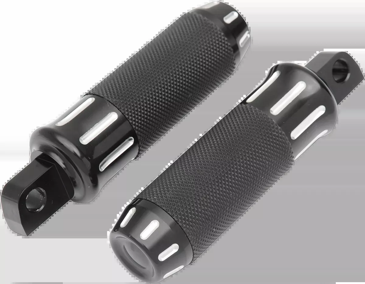 Drag Specialties Black Male Mount Folding Rear Passenger Foot Pegs for Harley