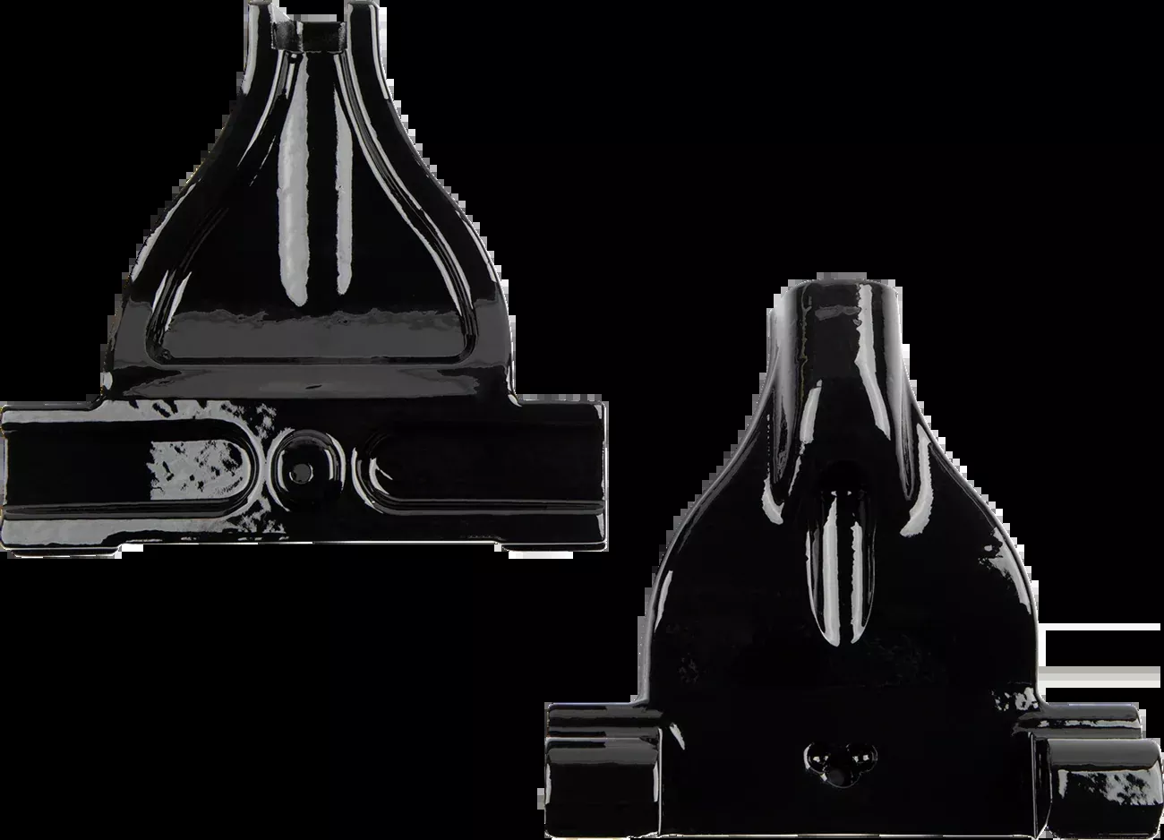 Drag Specialties Black Passenger Floorboard Mounts for 2018-2026 Harley Softail
