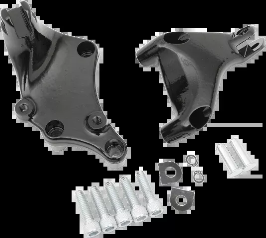 Drag Specialties Black Passenger Footpeg Mount Kit for 2014-22 Harley Sportster