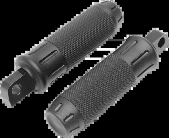 Drag Specialties Black Peen Motorcycle Male Mount Passenger Footpeg Set Harley