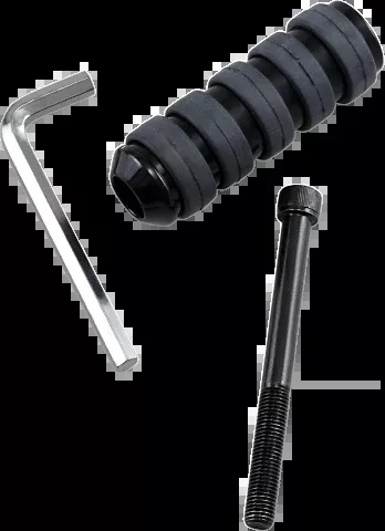 Drag Specialties Black Soft Ride large 3 1/4" Motorcycle Shift Peg for Harley