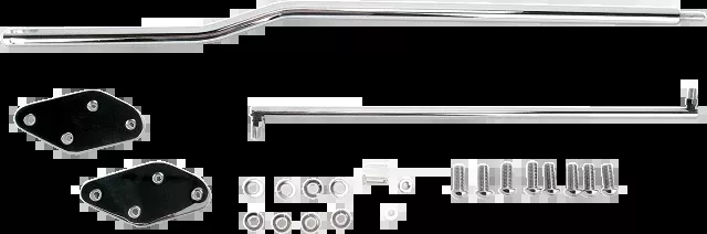 Drag Specialties Chrome +2" Forward Control Extension Kit for 91-17 Harley Dyna