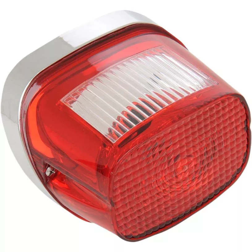 Drag Specialties Chrome Base Red Taillight Assembly for Harley Models