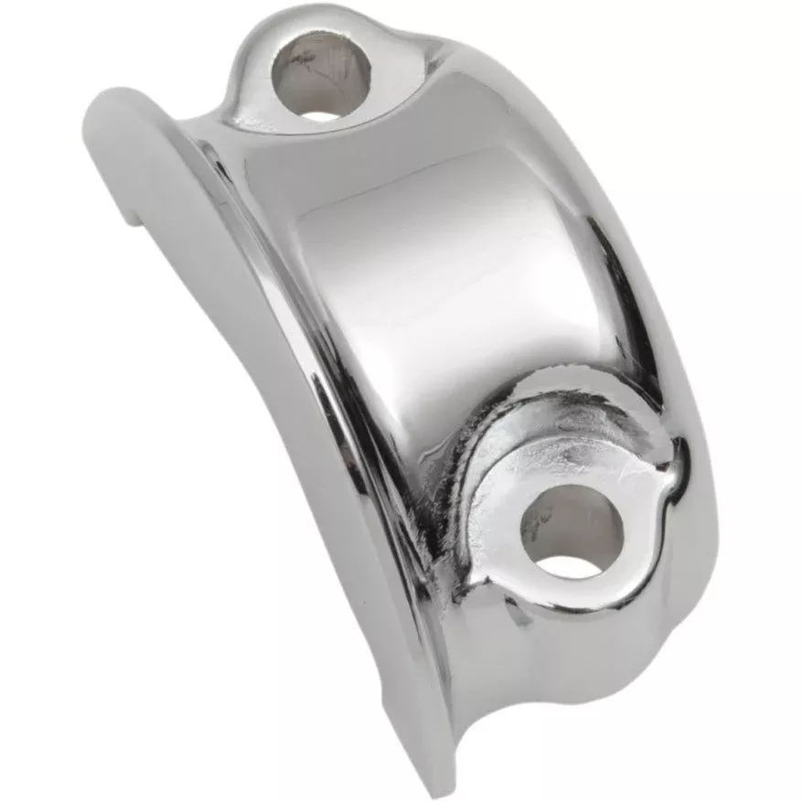Drag Specialties Chrome Clutch or Brake Control Clamp Halves for Harley 08-15