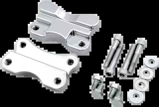 Drag Specialties Chrome Front Fender Adapter 86-17 Harley Softail FLSTN Fat Boy