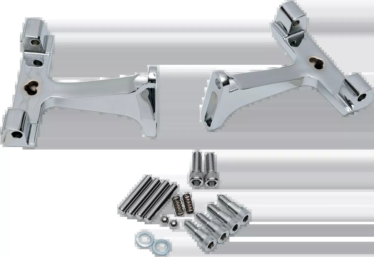 Drag Specialties Chrome Passenger Floorboard Mounts for 1993-2026 Harley Touring