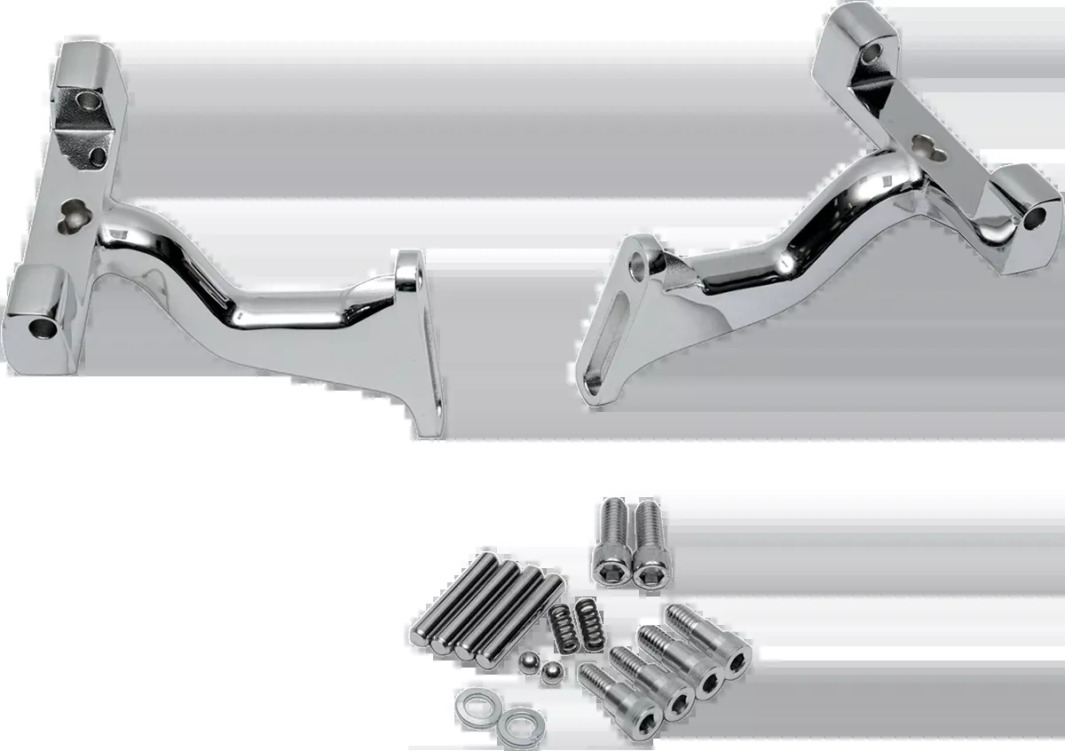 Drag Specialties Chrome Raised Passenger Floorboard Mounts 93-26 Harley Touring