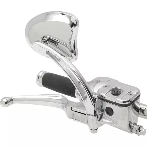 Drag Specialties Chrome Tapered Mirrors with Slotted Stems