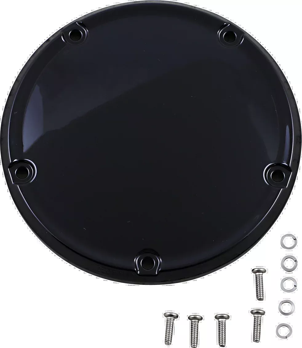 Drag Specialties Gloss Black Domed Motorcycle Derby Cover 2018-24 Harley Softail