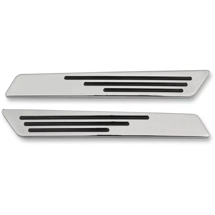 Drag Specialties Hotop Designs Chrome Saddlebag Hinge Latch Inserts for Harley 14-19