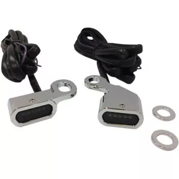 Drag Specialties LED Handlebar Marker Lights – Chrome/Smoke – Clearance