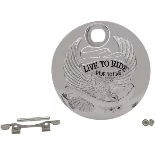 Drag Specialties Live to Ride Fuel Door for 2008-2019 Harley Touring - Chrome