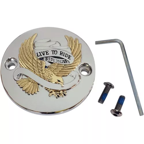 Drag Specialties Live to Ride Points Cover for Harley Milwaukee 8 - Gold