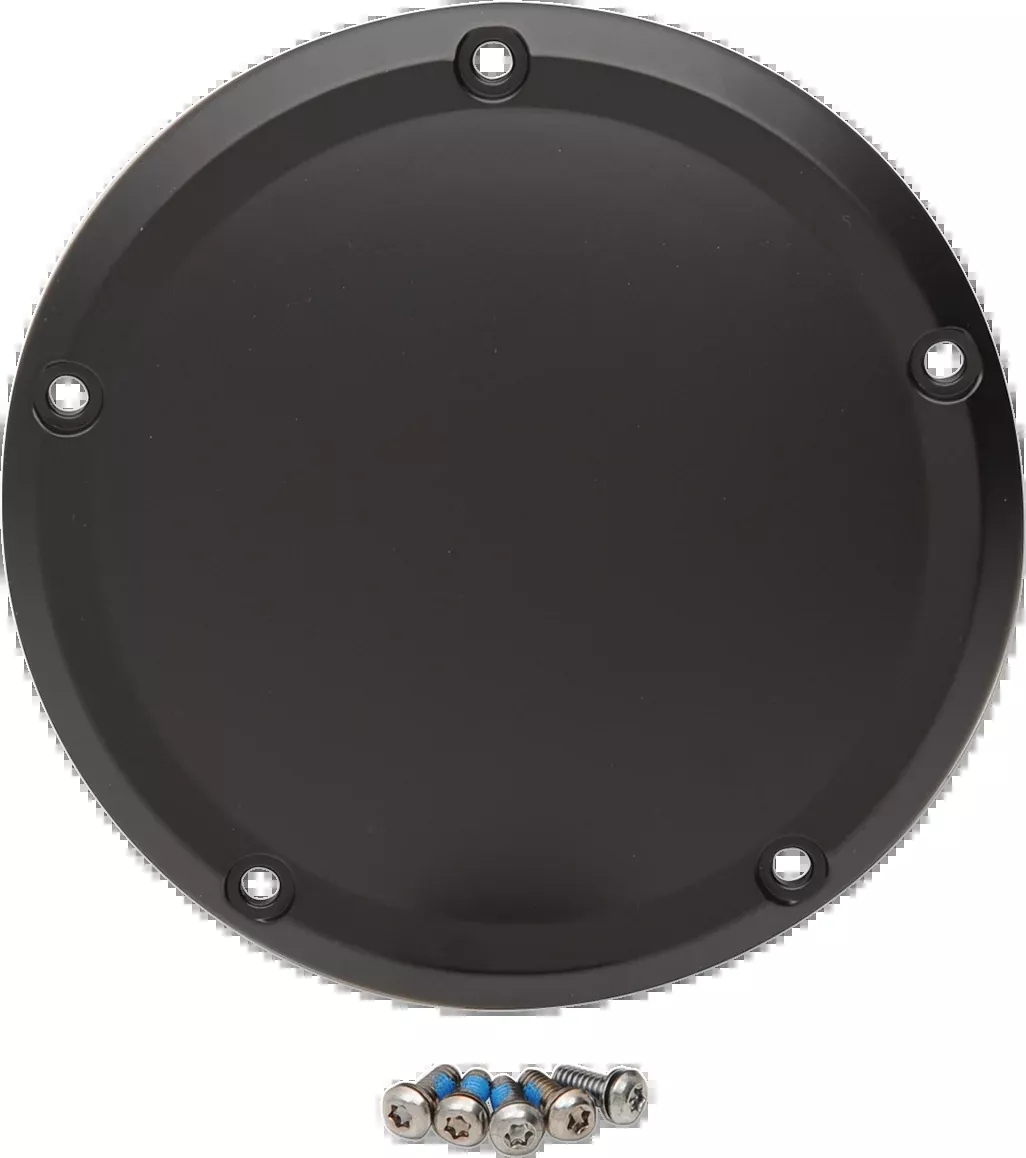 Drag Specialties Matte Black 5-Hole Clutch Derby Cover 2015-2026 Harley Touring