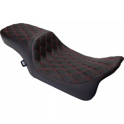 Drag Specialties Performance Predator 2-Up Diamond Seat for 2008-2023 Harley Touring - Black