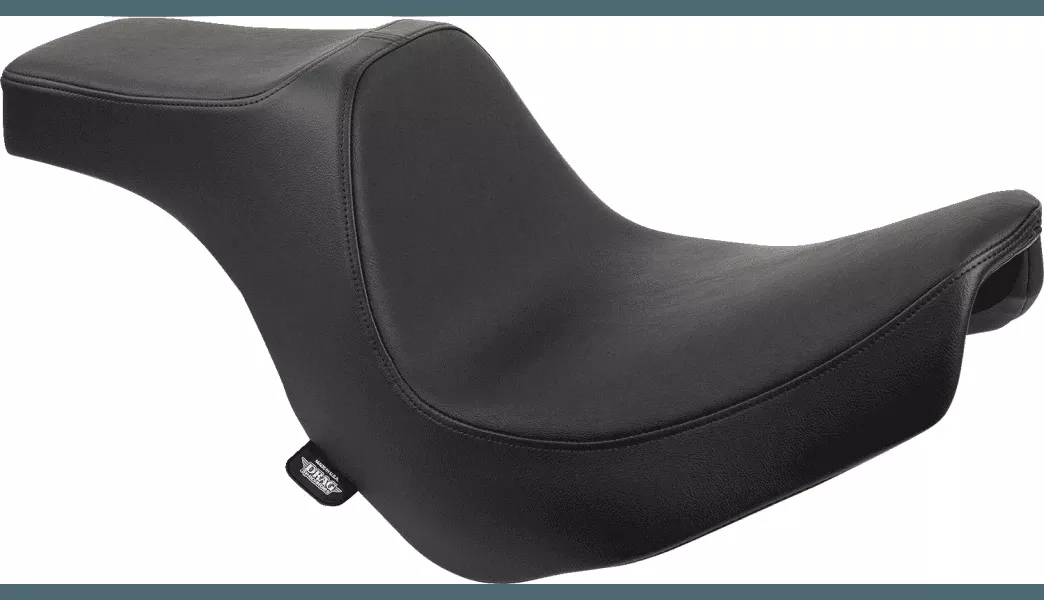 Drag Specialties Predator III Seat for '18-Up Harley Davidson Softail Low Rider Models and Sport Glide - Double Diamond/Black w/ Red Stitching