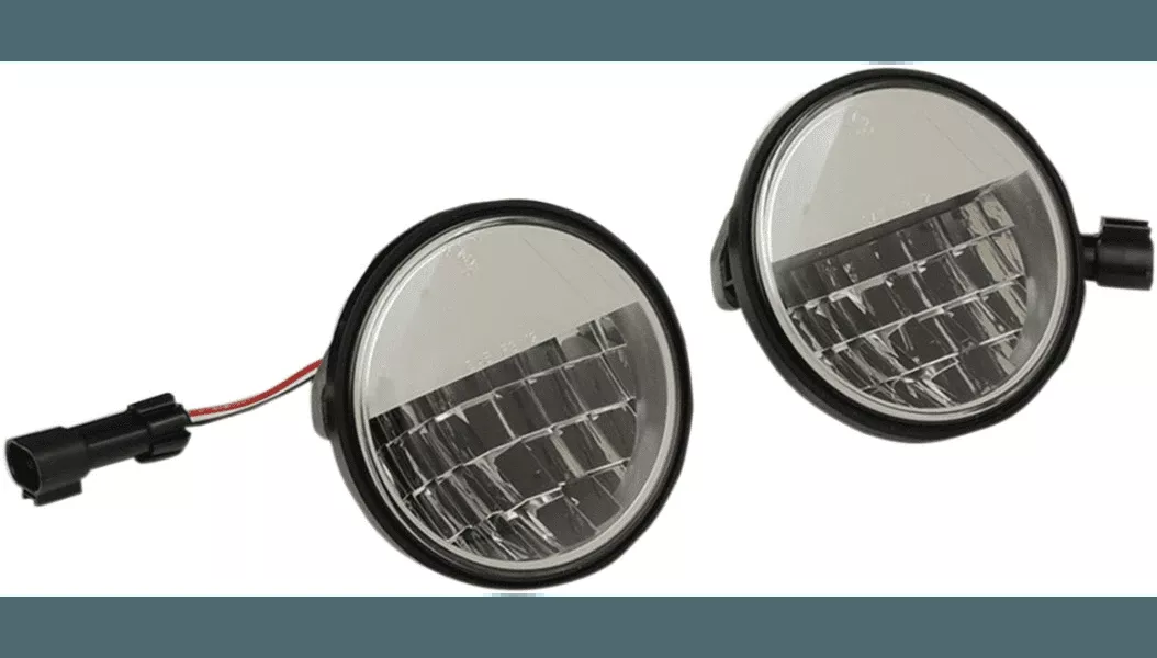 Drag Specialties Premium 4.5" LED Reflector Lights for Harley Davidson Models - Chrome