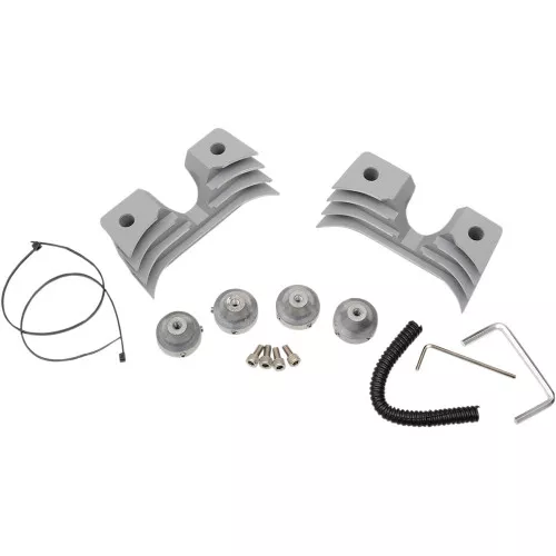 Drag Specialties Silver Finned Spark Plug/Head Bolt Covers for 2004-2020 Harley Sportster