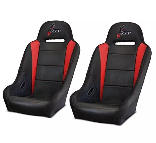 Dragonfire Racing 15-1158 HighBack GT Seats (Pair) – Black/Red