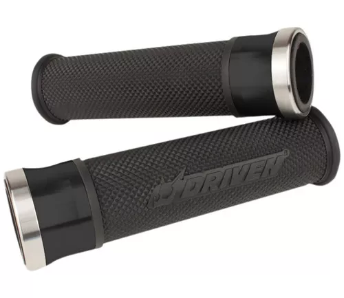 Driven Halo Black 7/8" Handlebar Motorcycle Grips (DHS-BK)