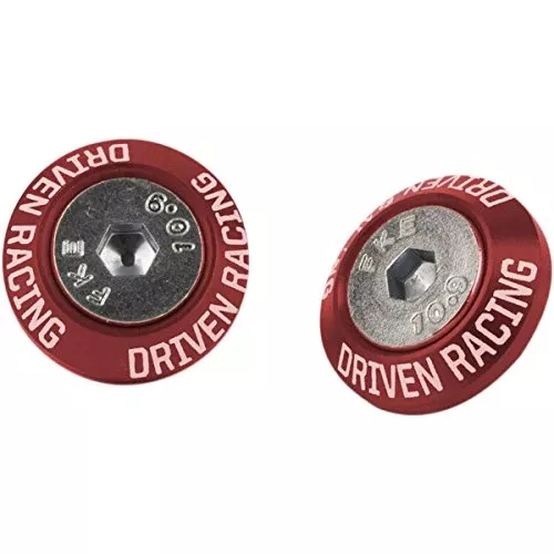 Driven Racing Mirror Block-Off Plate - Red DMBKTRD