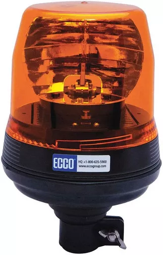 Ecco Safety Group 5810A Low Profile Amber Rotating Beacon 12VDC Flexi Mount