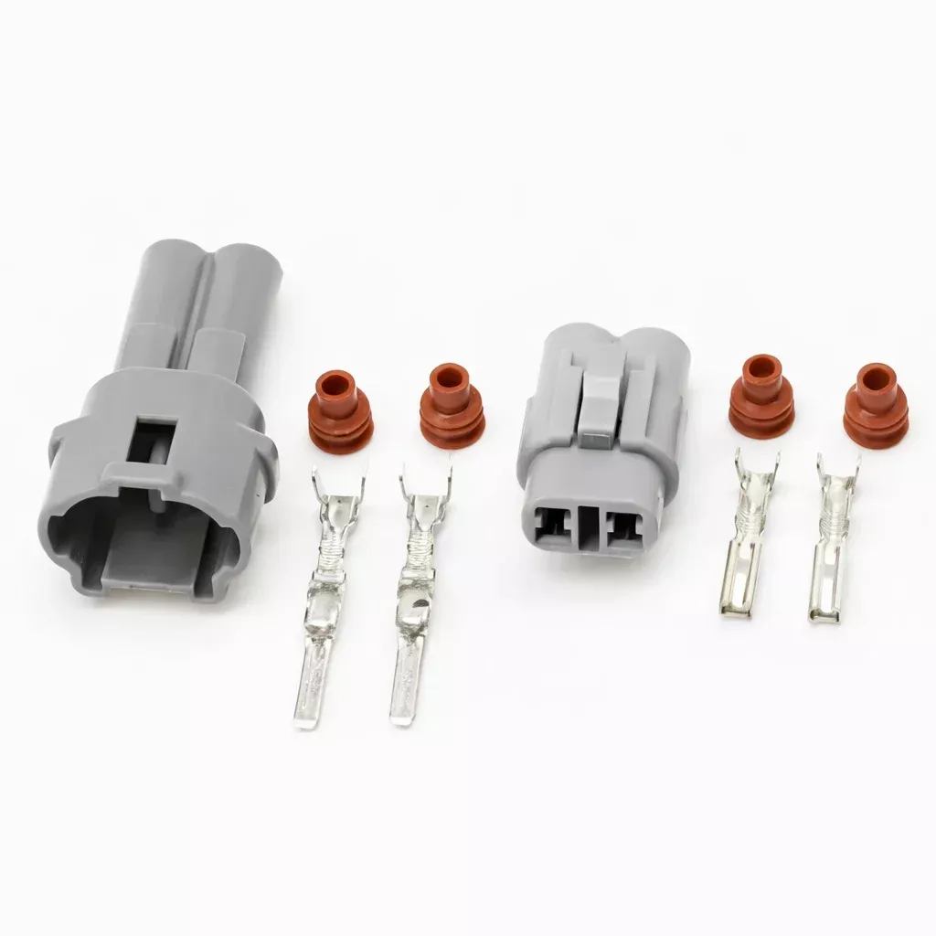 ELECTRICAL 2 PIN CONNECTOR BLOCK KIT - MALE AND FEMALE TERMINALS