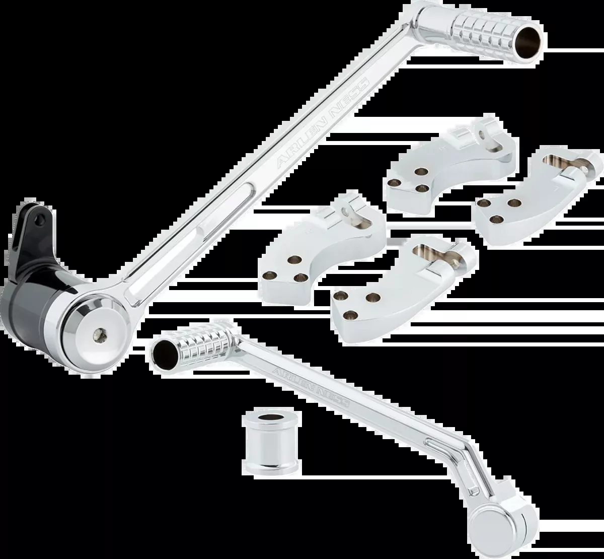 Extended Foot Control Kit - 3" - Chrome