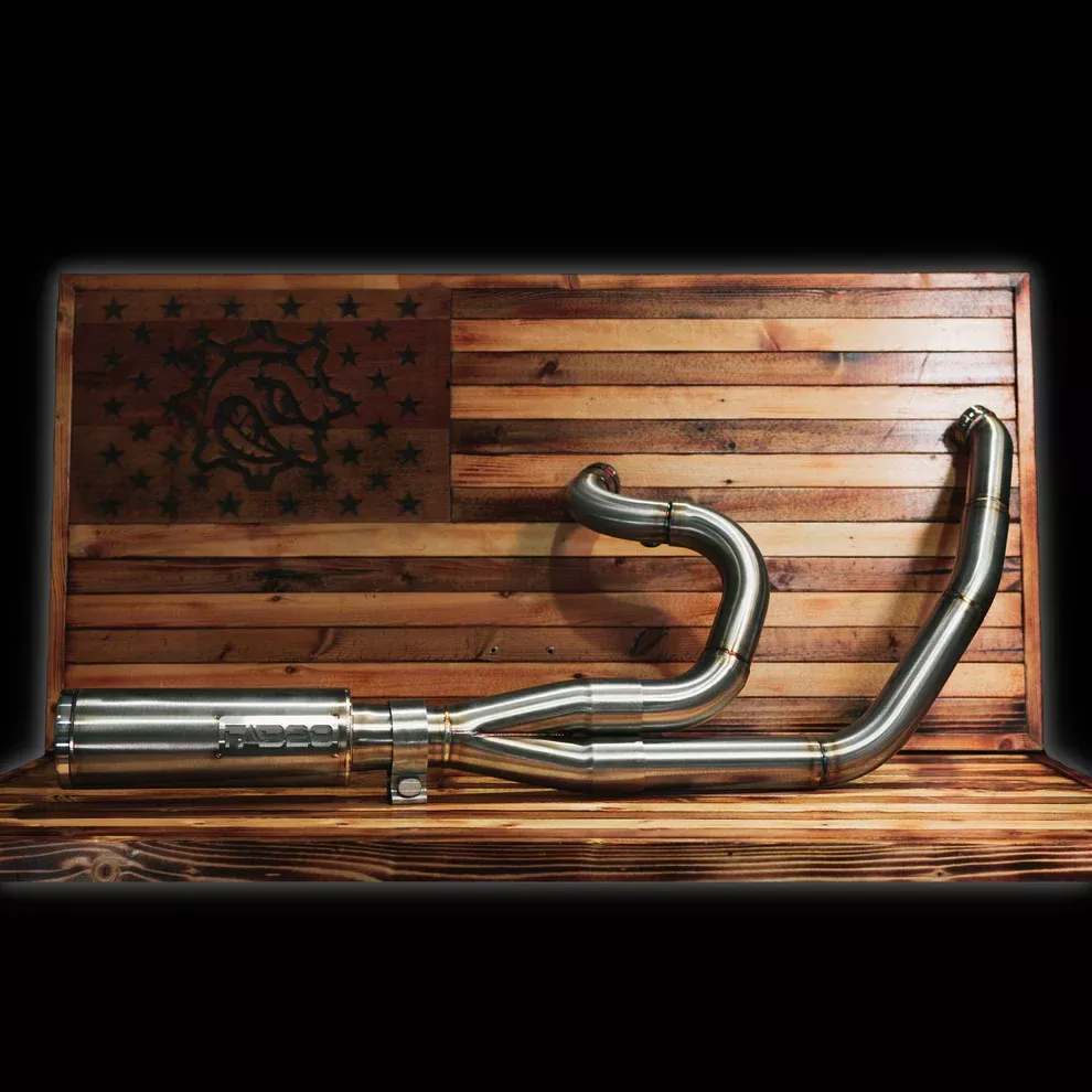 FAB28 INDUSTRIES STAINLESS 2:1 HIGH OUTPUT EXHAUST HARLEY DAVIDSON DYNA