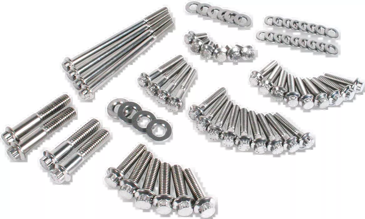 Fastener Kit - External Primary/Transmission - 12-Point/Dress-Up - FX