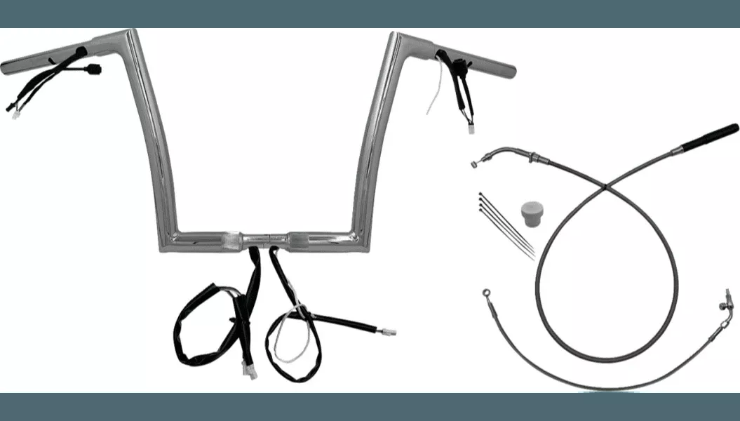 Fat Baggers 1-1/4" EZ Install Flat Top Handlebar Kit for 2024 Harley Davidson Road Glide Models and '23-24 CVO FLTRSE - 12" Chrome or Black