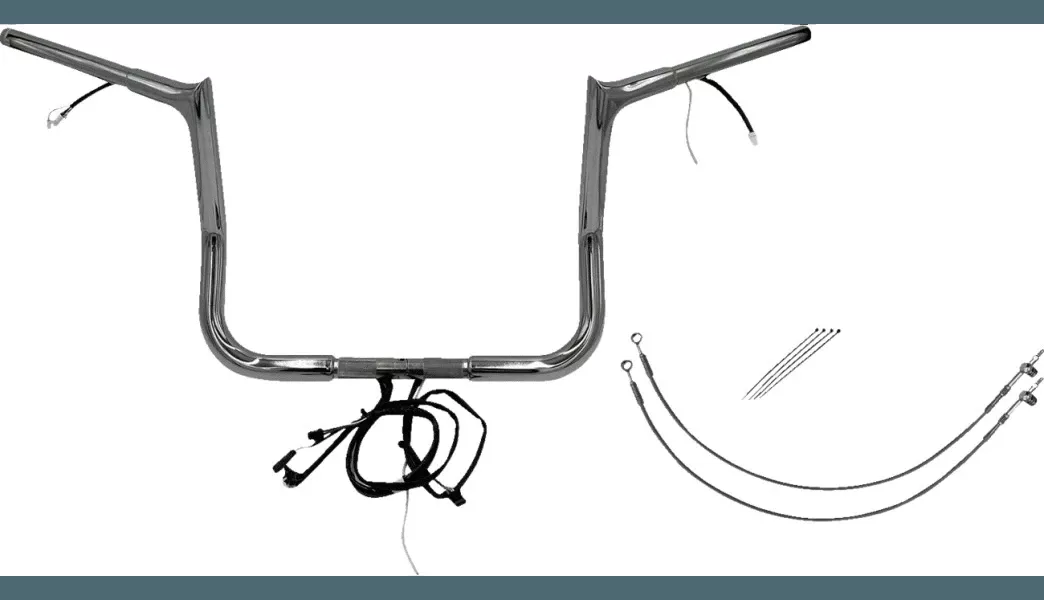 Fat Baggers 1 1/4" EZ Install Pointed Top Handlebar Kits for '14-15 Harley Davidson FLH Models (Select Height and Finish)