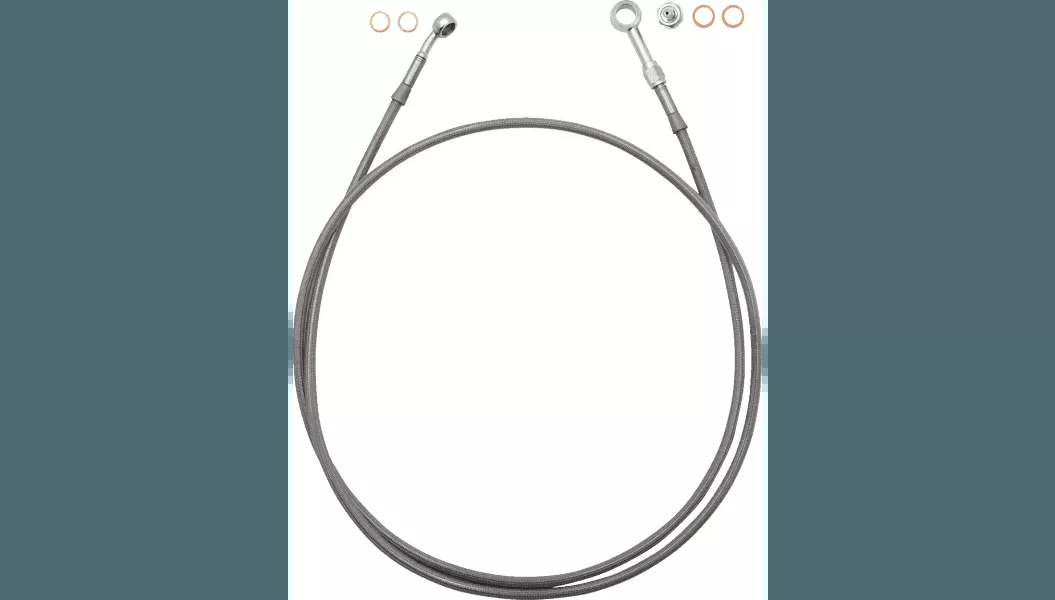 Fat Baggers EZ Braided Brake Line Kit for '14-23 Harley Davidson Road Glide and Road Glide 3 FLTRT with ABS (Select Length and Finish)