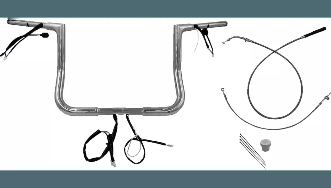 Fat Baggers EZ Install Wired 1-1/4" Flat Top Handlebar Kit for '24-Up Harley Davidson Street Glide and '23-24 FLTXSE Model (Select Height and Finish)
