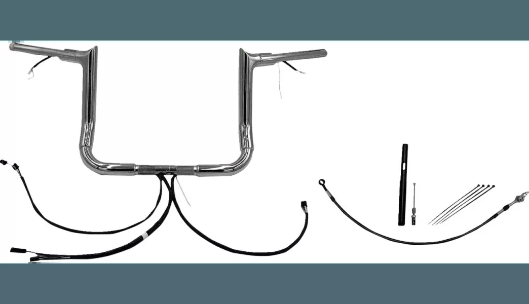Fat Baggers Plug & Play EZ Install 1.5" Pointed Top Handlebar Kit for '21-23 Harley Davidson FLH Models and TriGlide (Select Size and Height)