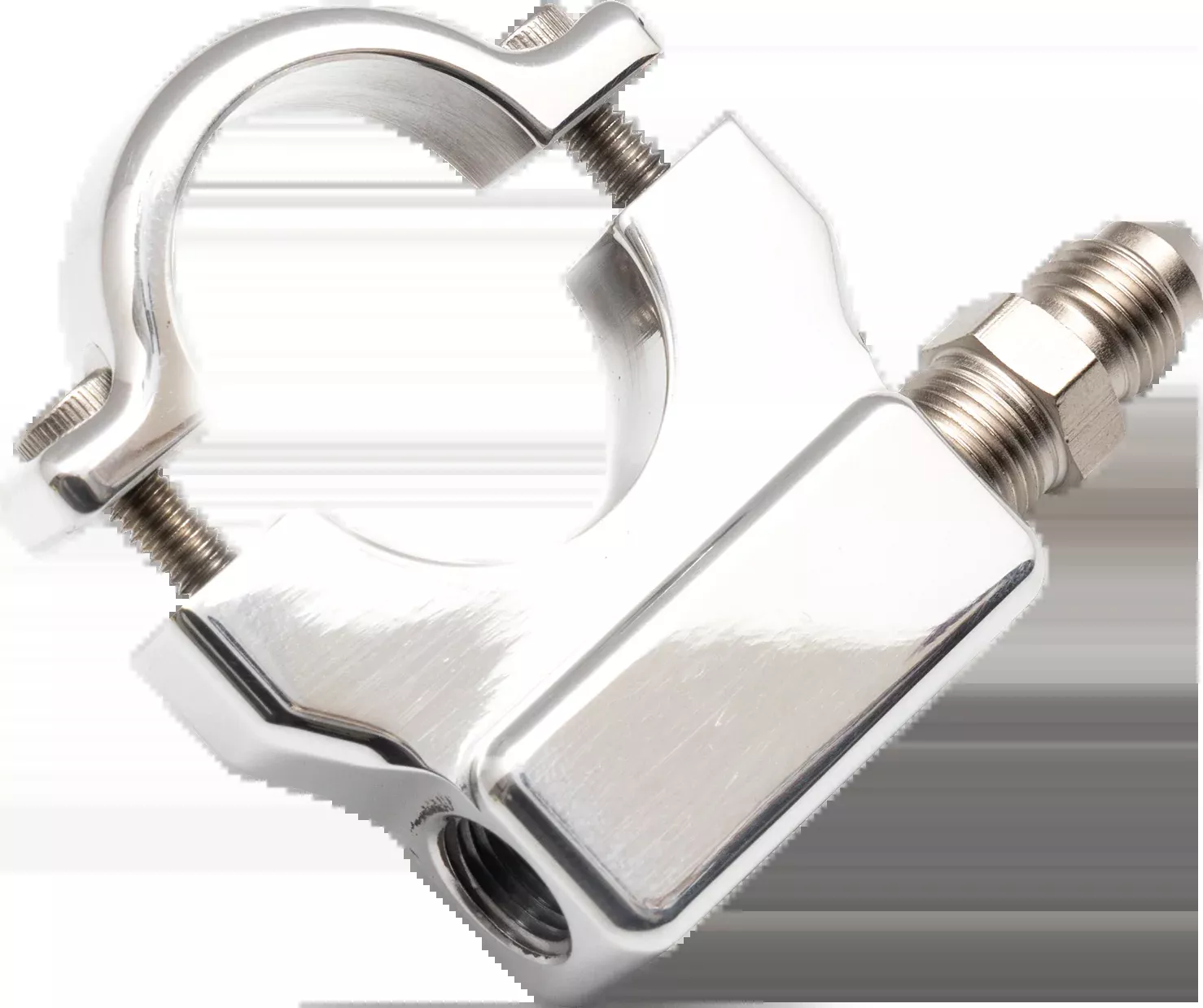 Feuling Oil Pressure Gauge Mount - 1" - Chrome 9051