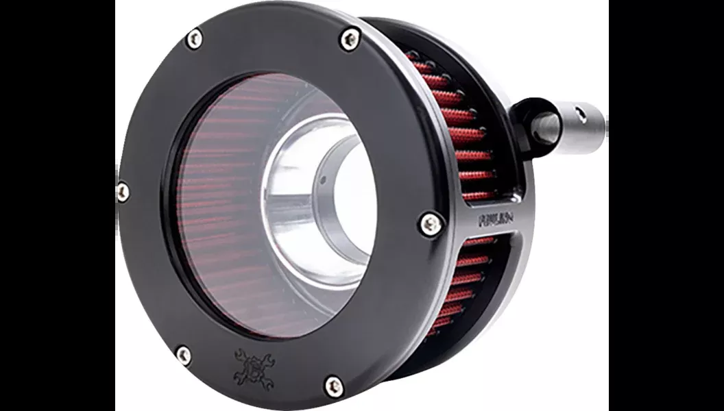Feuling Oil Pump Corp. BA Air Cleaner Kit – Black/Clear with Red Filter – Twin Cam – 5444