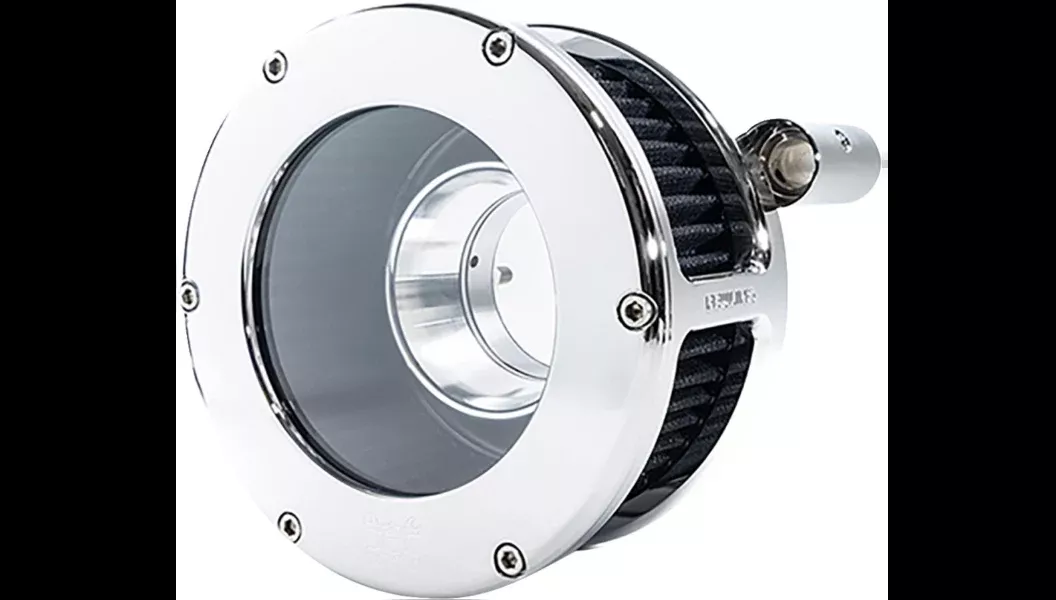 Feuling Oil Pump Corp. BA Air Cleaner Kit – Chrome/Clear with Black Filter – ’08-’17 Dyna/Softail/Touring – 5558 – 5557
